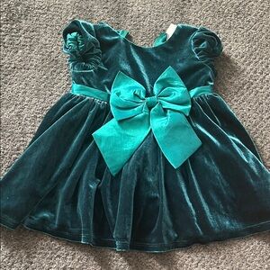 Velvet Dress with Bow